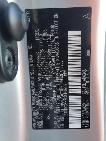 Photo 14 from auction – 2012 TOYOTA HIGHLANDER with VIN 5TDDK3EH3CS140802