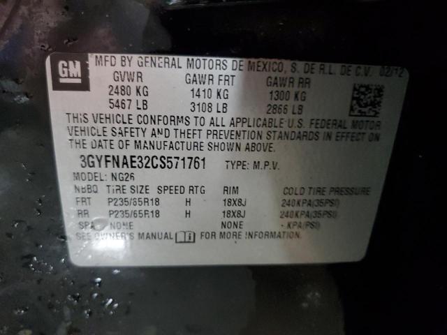 Photo 14 from auction – 2012 CADILLAC SRX LUXURY with VIN 3GYFNAE32CS571761
