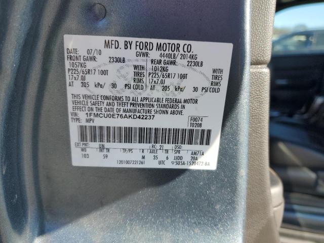 Photo 14 from auction – 2010 FORD ESCAPE LIM with VIN 1FMCU0E76AKD42237