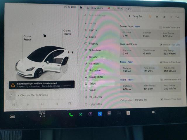 Photo 9 from auction – 2022 TESLA MODEL 3 with VIN 5YJ3E1EA9NF191254
