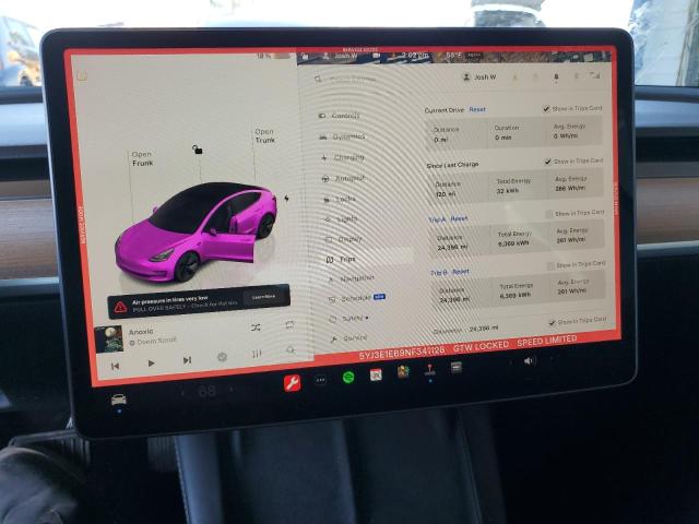 Photo 9 from auction – 2022 TESLA MODEL 3 with VIN 5YJ3E1EB9NF341128