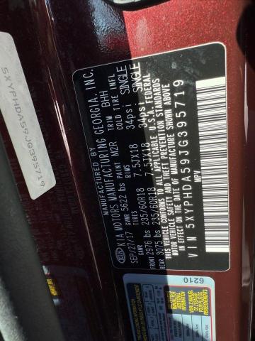 Photo 10 from auction – 2018 KIA SORENTO EX with VIN 5XYPHDA59JG395719