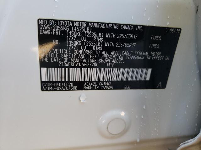 Photo 14 from auction – 2018 TOYOTA RAV4 with VIN 2T3WFREV1JW477700
