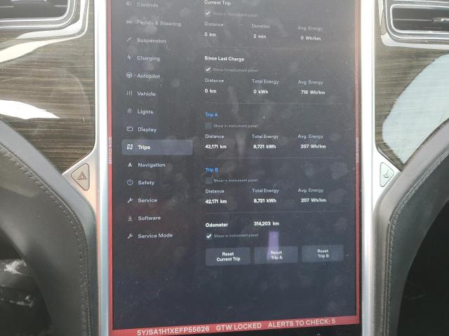 Photo 9 from auction – 2014 TESLA MODEL S with VIN 5YJSA1H1XEFP55626