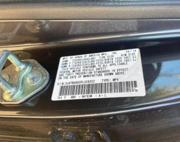 Photo 10 from auction – 2015 ACURA RDX TECHNO with VIN 5J8TB4H55FL009302