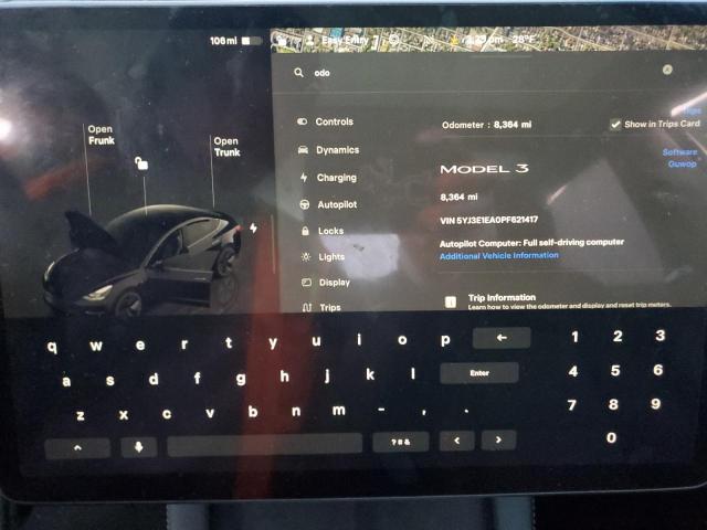 Photo 9 from auction – 2023 TESLA MODEL 3 with VIN 5YJ3E1EA0PF621417