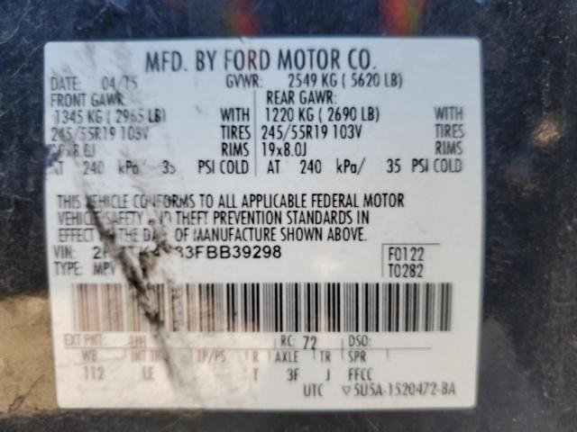 Photo 14 from auction – 2015 FORD EDGE TITAN with VIN 2FMTK4K83FBB39298