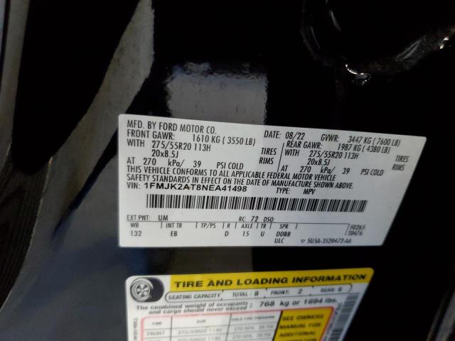 Photo 14 from auction – 2022 FORD EXPEDITION with VIN 1FMJK2AT8NEA41498