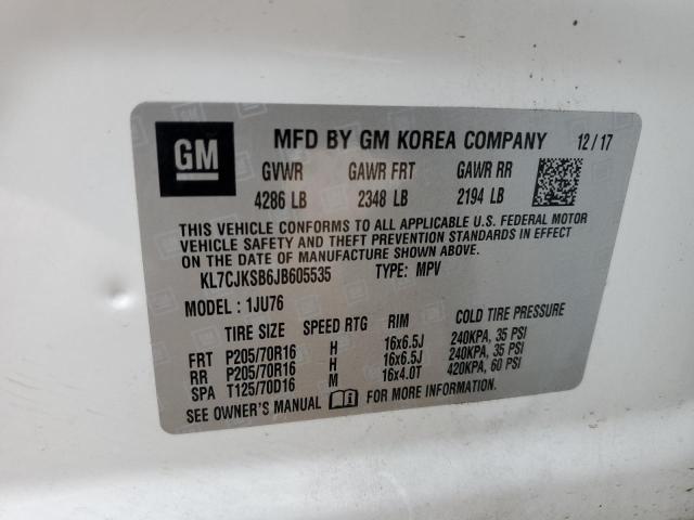Photo 14 from auction – 2018 CHEVROLET TRAX LS with VIN KL7CJKSB6JB605535