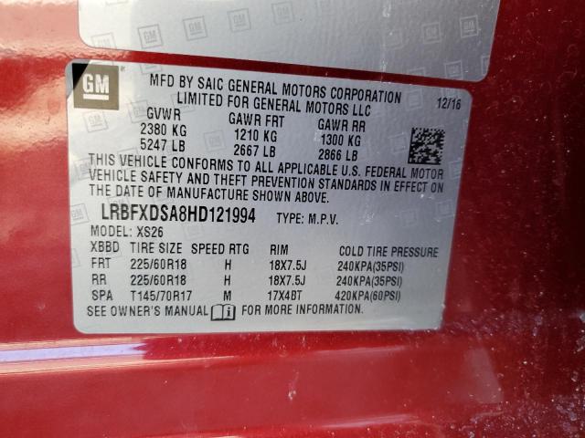 Photo 14 from auction – 2017 BUICK ENVISION E with VIN LRBFXDSA8HD121994