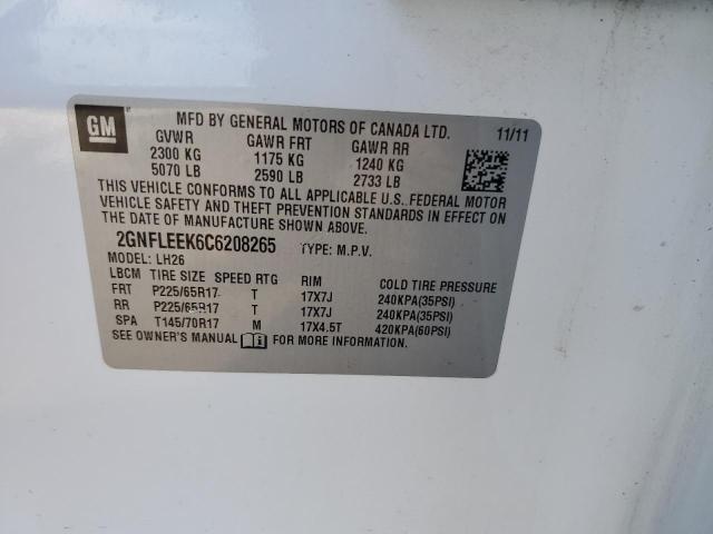 Photo 14 from auction – 2012 CHEVROLET EQUINOX LT with VIN 2GNFLEEK6C6208265