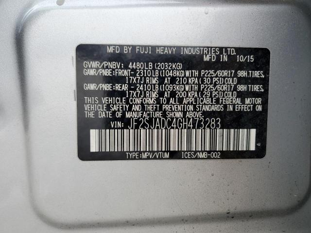 Photo 14 from auction – 2016 SUBARU FORESTER 2 with VIN JF2SJADC4GH473283