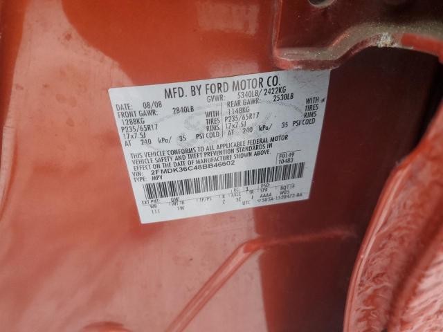 Photo 14 from auction – 2008 FORD EDGE SE with VIN 2FMDK36C48BB46602
