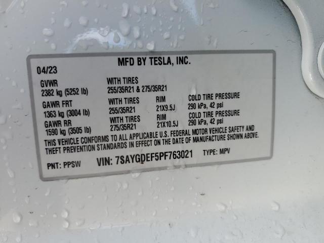 Photo 14 from auction – 2023 TESLA MODEL Y with VIN 7SAYGDEF5PF763021