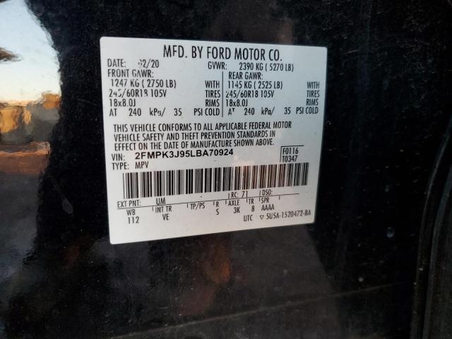 Photo 14 from auction – 2020 FORD EDGE SEL with VIN 2FMPK3J95LBA70924