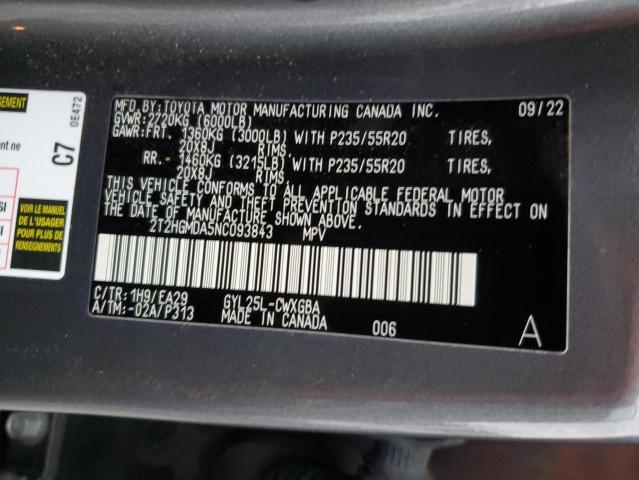 Photo 14 from auction – 2022 LEXUS RX 450H with VIN 2T2HGMDA5NC093843