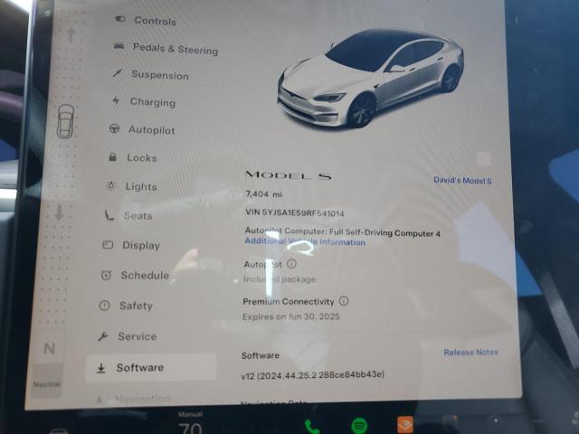 Photo 9 from auction – 2024 TESLA MODEL S with VIN 5YJSA1E59RF541014