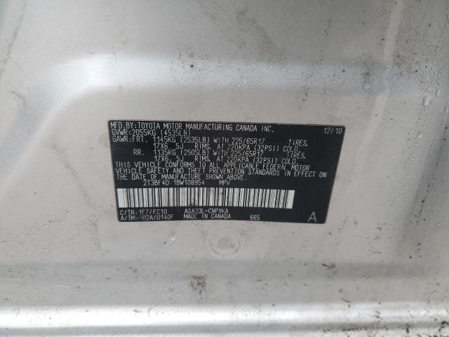 Photo 14 from auction – 2011 TOYOTA RAV4 with VIN 2T3BF4DV1BW108954
