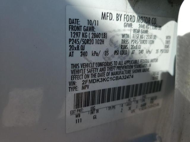 Photo 14 from auction – 2012 FORD EDGE LIMIT with VIN 2FMDK3KC1CBA32474