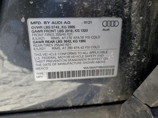 Photo 14 from auction – 2021 AUDI SQ5 PREMIU with VIN WA1B4AFY8M2053906