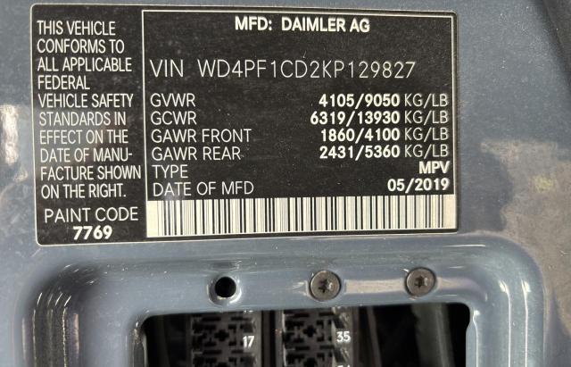 Photo 10 from auction – 2019 MERCEDES-BENZ SPRINTER 2 with VIN WD4PF1CD2KP129827