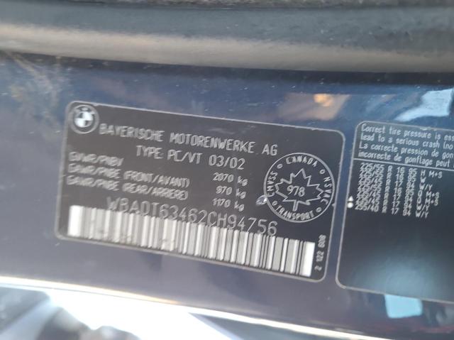 Photo 10 from auction – 2002 BMW 530 I AUTO with VIN WBADT63462CH94756