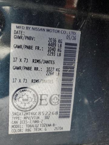 Photo 14 from auction – 2016 NISSAN ROGUE S with VIN 5N1AT2MT4GC852268