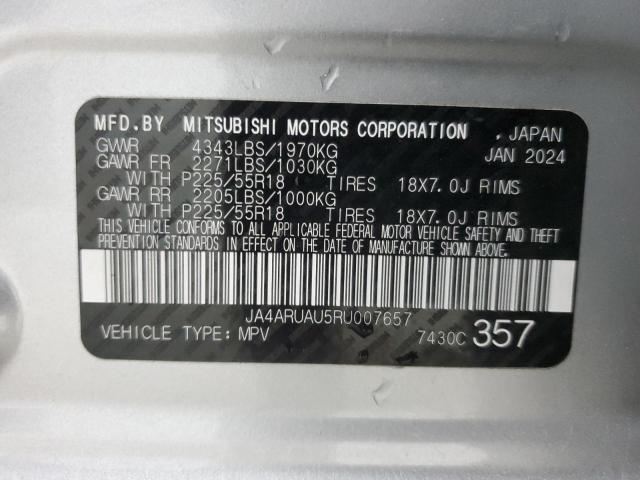 Photo 14 from auction – 2024 MITSUBISHI OUTLANDER with VIN JA4ARUAU5RU007657