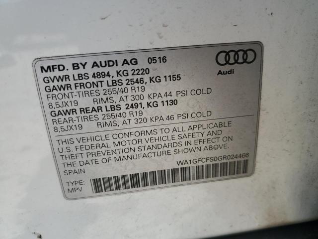 Photo 14 from auction – 2016 AUDI Q3 PRESTIG with VIN WA1GFCFS0GR024466