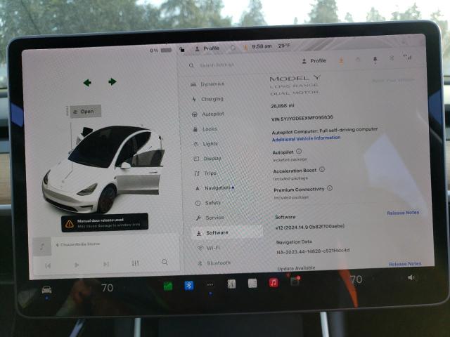 صورة رقم 9 من المزاد - 2021 TESLA MODEL Y مع VIN 5YJYGDEEXMF095636