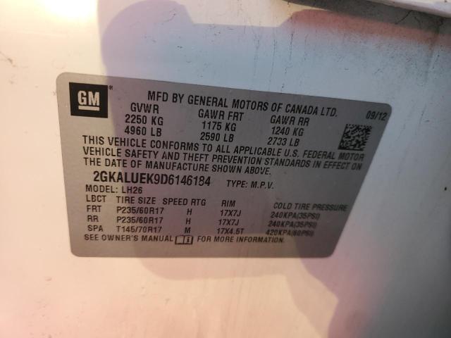 Photo 14 from auction – 2013 GMC TERRAIN SL with VIN 2GKALUEK9D6146184