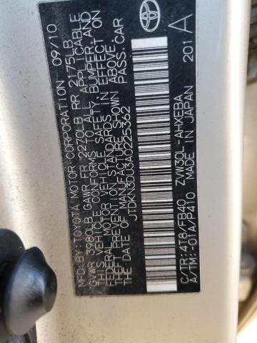 Photo 14 from auction – 2010 TOYOTA PRIUS with VIN JTDKN3DU3A0225362