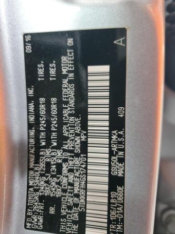 Photo 14 from auction – 2016 TOYOTA HIGHLANDER with VIN 5TDKKRFH4GS174701