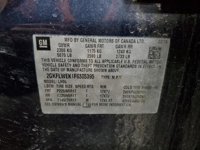 Photo 14 from auction – 2015 GMC TERRAIN SL with VIN 2GKFLWEK1F6305395