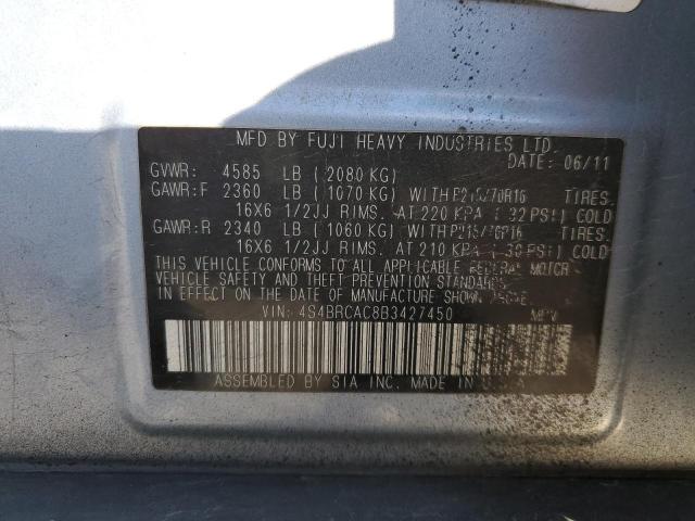 Снимка 14 от търг – 2011 SUBARU OUTBACK 2. с VIN 4S4BRCAC8B3427450