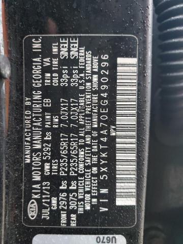 Photo 14 from auction – 2014 KIA SORENTO LX with VIN 5XYKT4A70EG490296