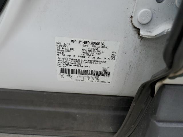 Photo 14 from auction – 2020 FORD EXPLORER P with VIN 1FM5K8AW0LGA19365
