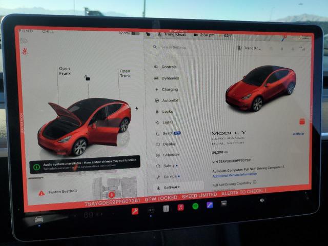 Photo 9 from auction – 2023 TESLA MODEL Y with VIN 7SAYGDEE9PF607281