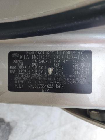 Photo 14 from auction – 2006 KIA SORENTO EX with VIN KNDJD733465541989