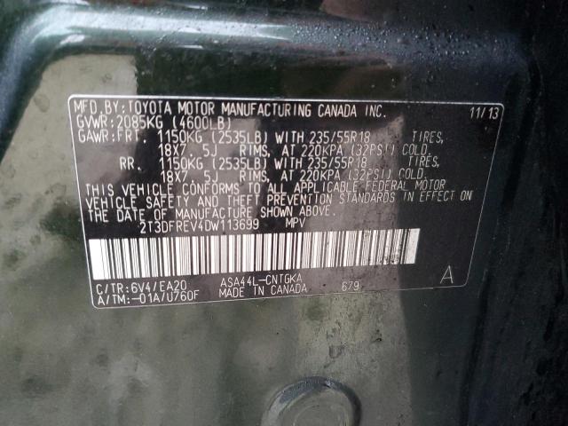 Zdjęcie 14 z aukcji – 2013 TOYOTA RAV4 LIMIT z VIN 2T3DFREV4DW113699