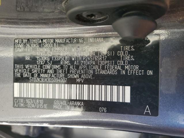 Photo 14 from auction – 2013 TOYOTA HIGHLANDER with VIN 5TDZK3EH3DS094007