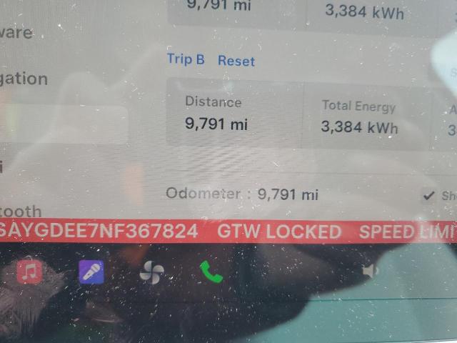Photo 9 from auction – 2022 TESLA MODEL Y with VIN 7SAYGDEE7NF367824