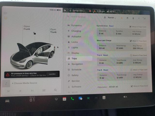 Photo 9 from auction – 2022 TESLA MODEL 3 with VIN 5YJ3E1EB7NF128002