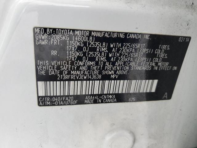 Photo 14 from auction – 2014 TOYOTA RAV4 XLE with VIN 2T3RFREV3EW143638