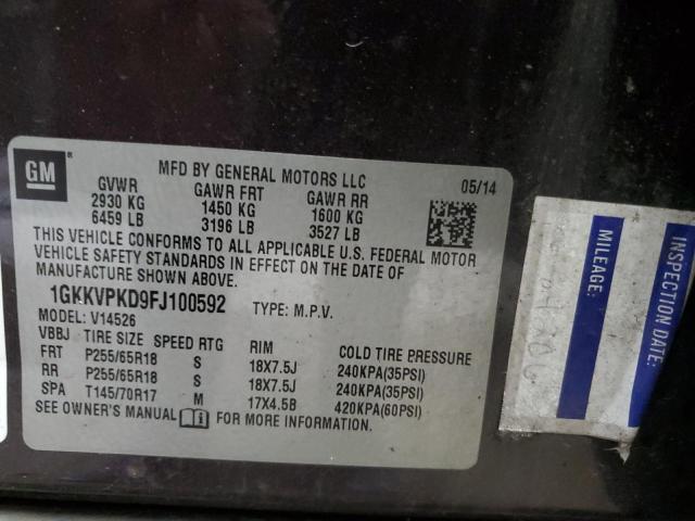 Photo 14 from auction – 2015 GMC ACADIA SLE with VIN 1GKKVPKD9FJ100592