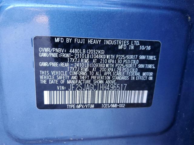 Photo 14 from auction – 2017 SUBARU FORESTER 2 with VIN JF2SJAGC1HH496517