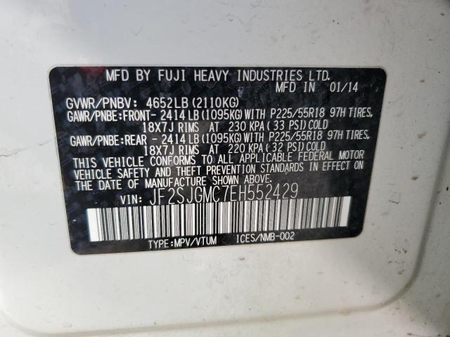 Photo 14 from auction – 2014 SUBARU FORESTER 2 with VIN JF2SJGMC7EH552429