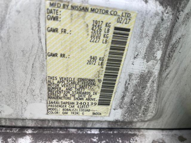 Photo 10 from auction – 2017 NISSAN ALTIMA 2.5 with VIN 1N4AL3AP1HN 34013