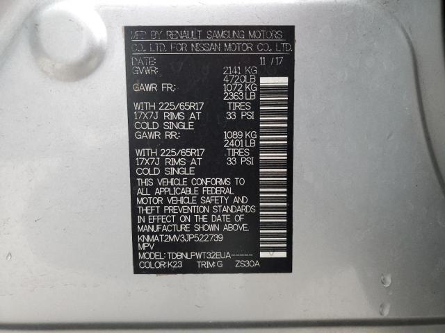 Photo 14 from auction – 2018 NISSAN ROGUE S with VIN KNMAT2MV3JP522739