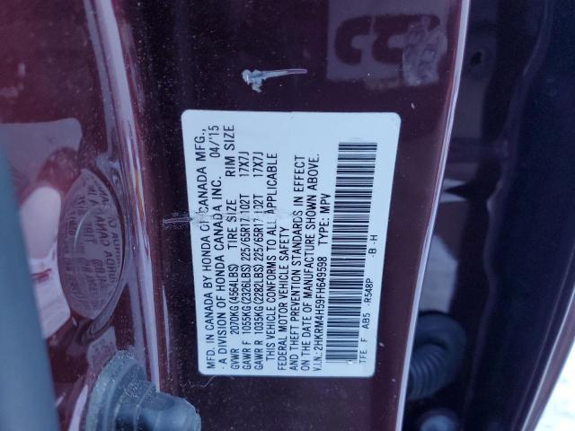 Photo 14 from auction – 2015 HONDA CR-V EX with VIN 2HKRM4H59FH649598